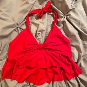 red shein bikini top